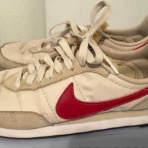 Nike Cream and White Cortez Sneakers
